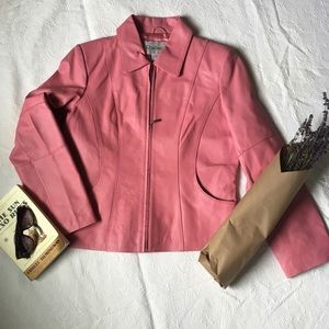 Chadwicks Pink Leather Jacket